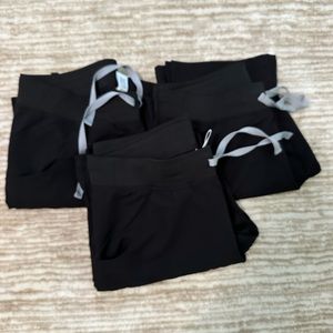 FIGS - Lot of 3 Medium Petite (MP) Kade cargo scrub pants Black - NWOT